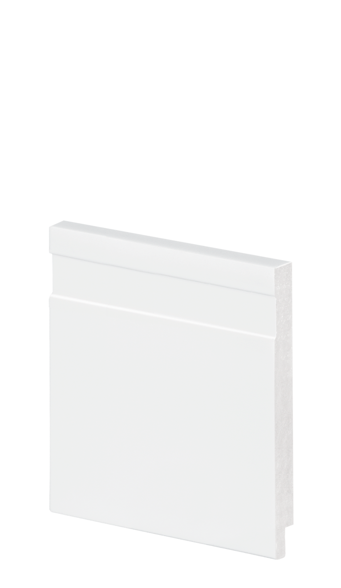 Rodapé Poliestireno FIT Frisado Branco - 10x240x0,9